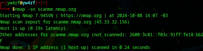 Nmap Yw4rf