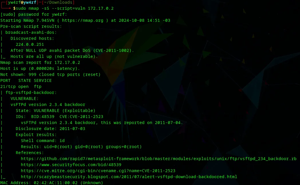Nmap Yw4rf
